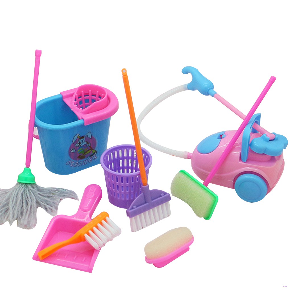Bộ 9 Đồ Chơi Dụng Cụ Vệ Sinh Nhà Cửa Kiểu Dáng Sáng Tạo Cho Bé