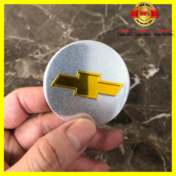 01 chiếc Logo chụp mâm, ốp bánh xe ô tô Chevrolet cao cấp CRZ53 đường kính 53mm