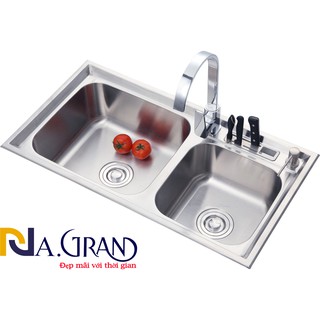 Chậu rửa chén bát inox 304 n24 và bộ xả chậu thoát nước
