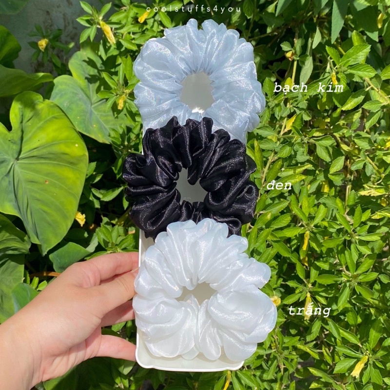 Đồ buộc tóc scrunchies voan phồng nhiều màu✨