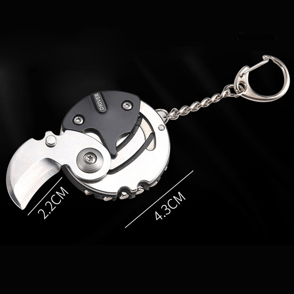 FS Dụng Cụ Sinh Tồn Mini Đa Năng Có Móc Khóa Tiện Dụng