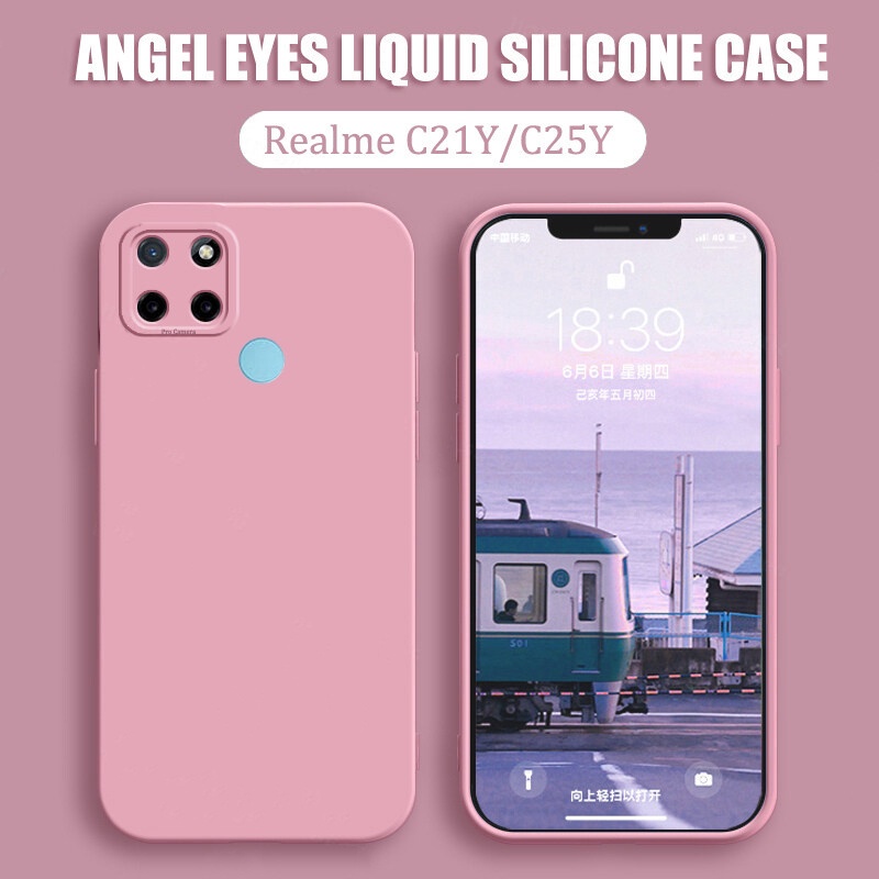 Ốp Điện Thoại Silicon Dẻo Màu Trơn Thời Trang Cho Realme C25 C25Y C25S C21 C21Y C20 C17 C15 C12 C11 C3 C2 C20A
