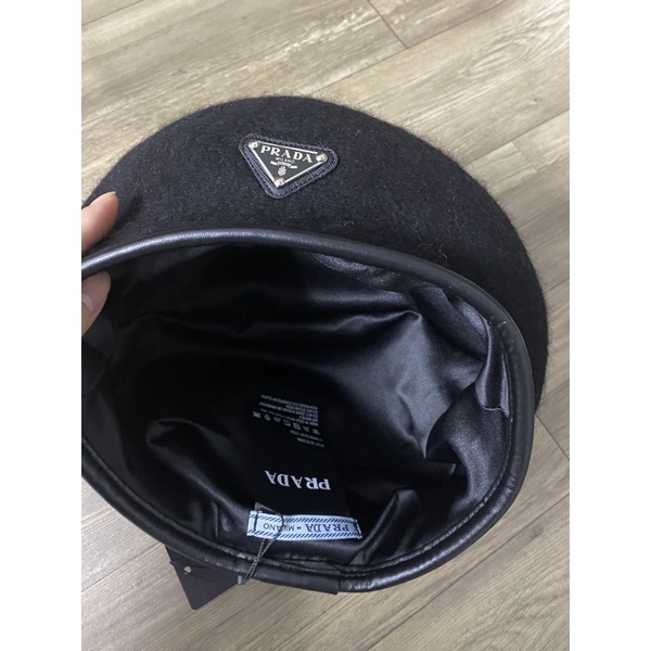 Mũ nồi prada viền da