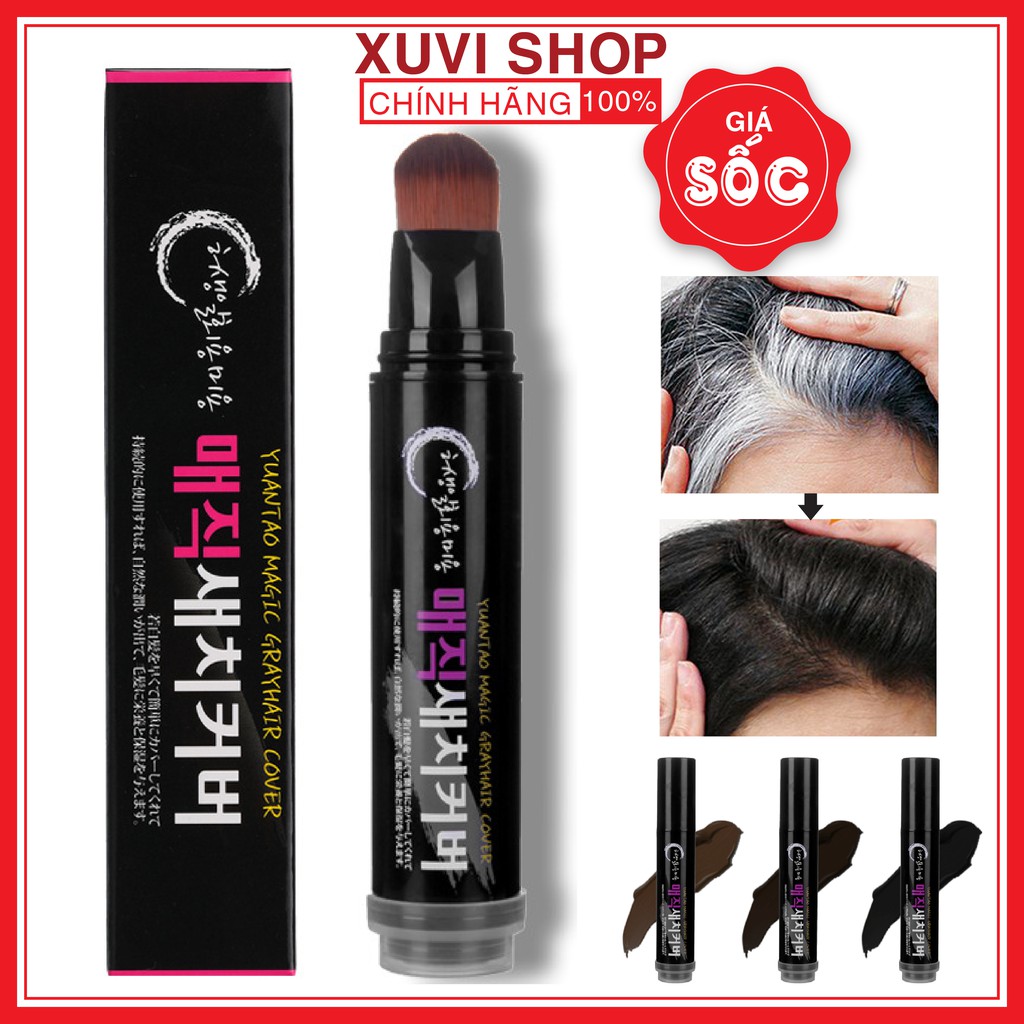 Bút Nhuộm Phủ Che Tóc Bạc Thành Đen Siêu Tốc Bền Màu YUANTAO Hàn Quốc Cao Cấp Chính Hãng Dạng Thỏi Hair Stick- XUVI SHOP | BigBuy360 - bigbuy360.vn