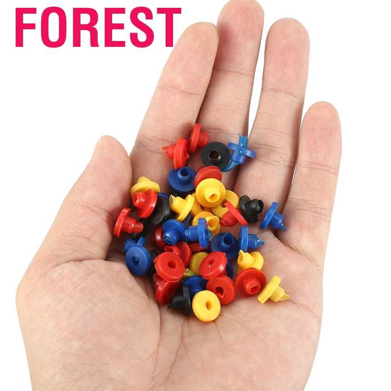 Set 100 Nút Cao Su Nhiều Màu Dùng Cho Máy Xăm Hình