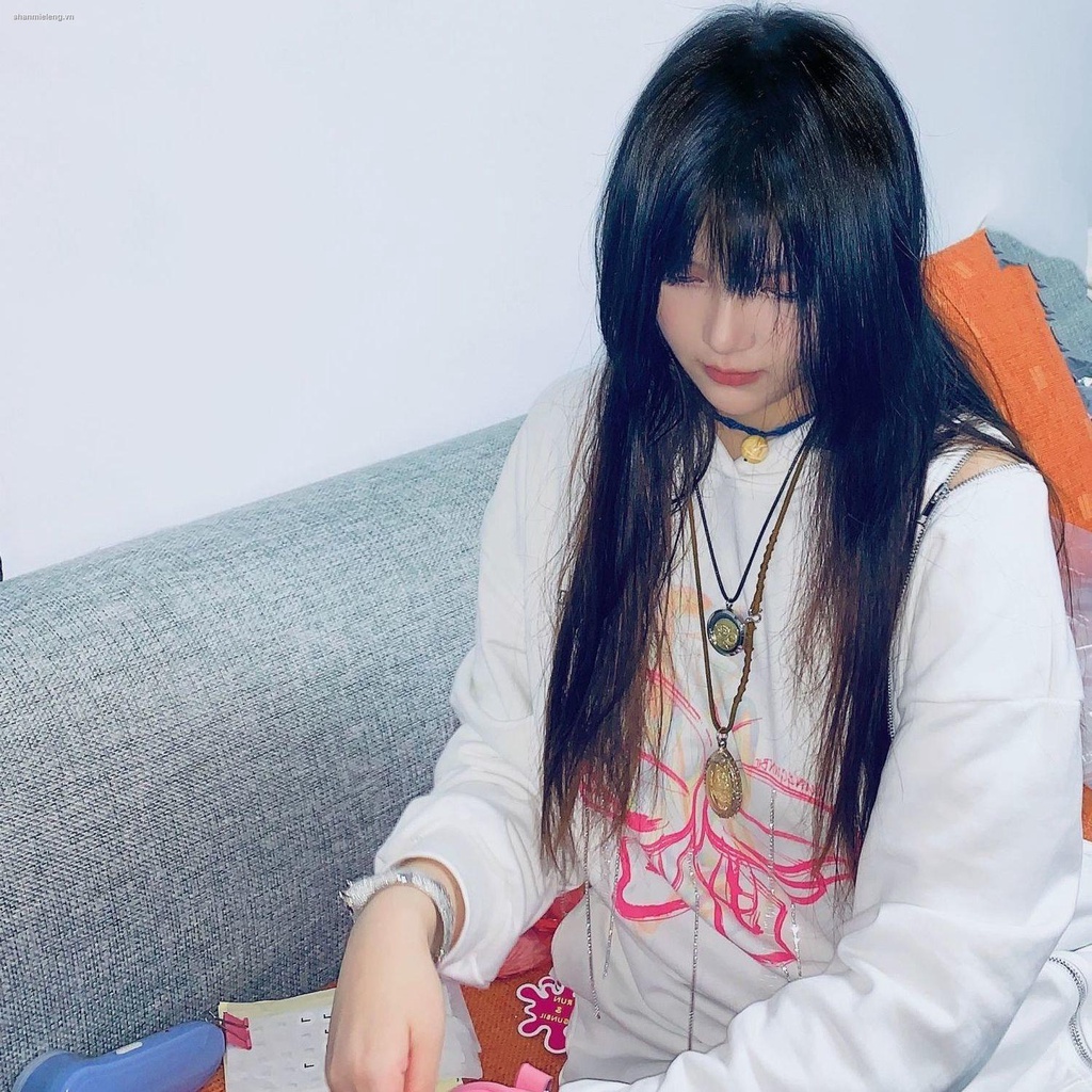 Áo hoodie dáng rộng phối khóa kéo đính đá thời trang xuân thu dành cho nữ