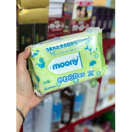 Giấy Ướt Moony Nội Địa Nhật Bản (80 Tờ) NSX T11/2021 (Mẫu Mới)