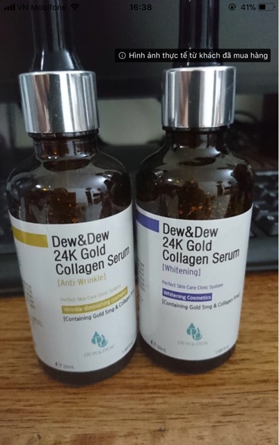 [Combo Hot] Serum Dew&amp;Dew Trắng Da 24K+ Dew&amp;Dew Lão hoá 24K