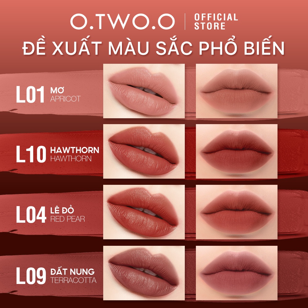 Son Môi O.TWO.O 36g Cho Màu Lì Lâu Trôi Thời Trang Cho Nữ