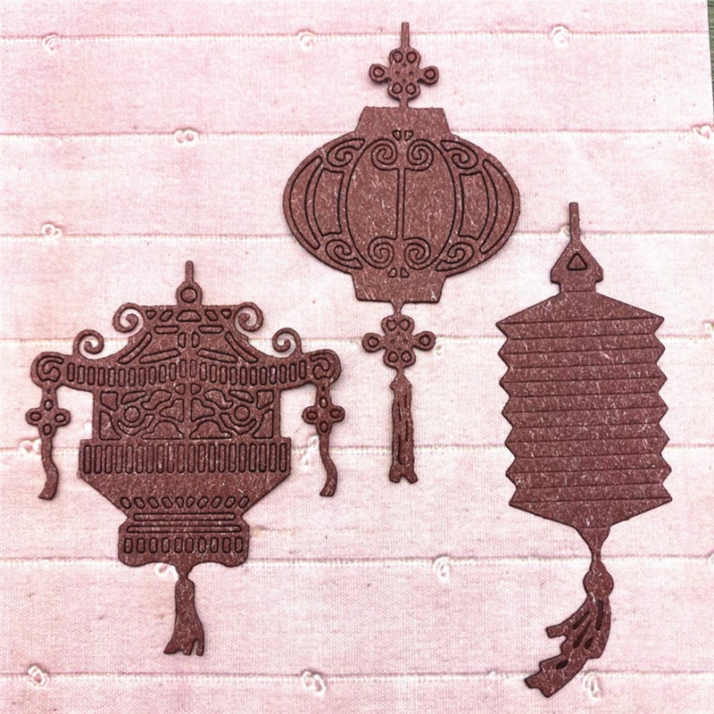 Khuôn Cắt Giấy Làm Từ Kim Loại Hình Lồng Đèn Trang Trí Scrapbook