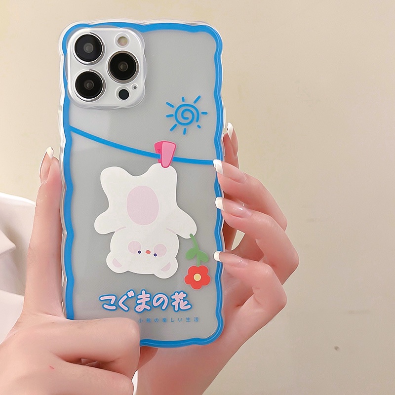 Ốp lưng iphone Ốp Điện Thoại Silicon Trong Suốt Họa Tiết Sóng Biển Lớn Cho Iphone 13Pro 12 6 7 8p xs xr 11P-14 Dinuo case