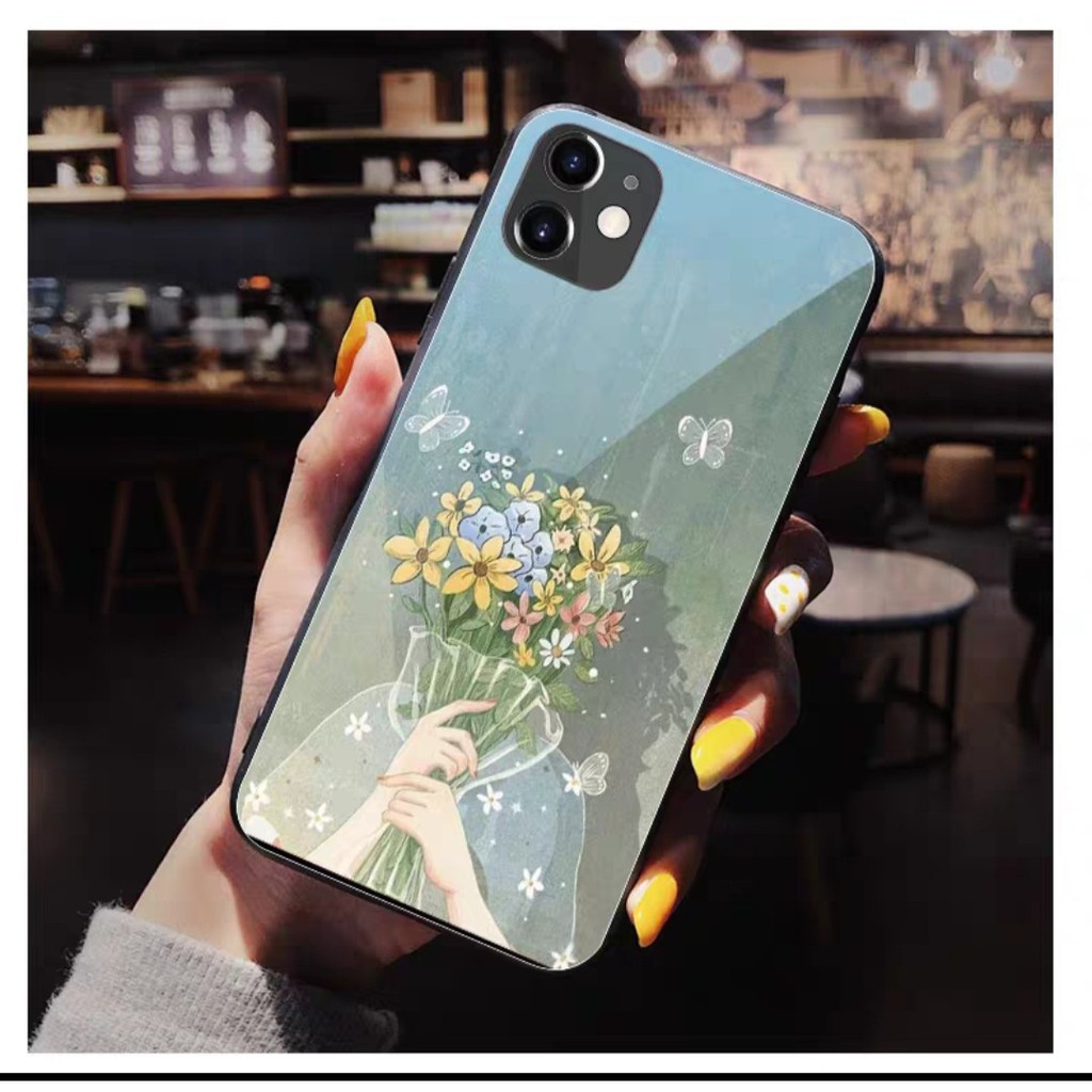 Ốp Lưng Kính Cô Gái 13ProMax 12ProMax 11ProMax XSMAX X XS 7Plus FUKISHOP