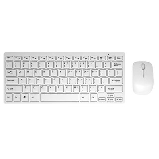 Bộ Bàn phím và chuột không dây 2.4 GHz wireless K-03 ngắn, trắng