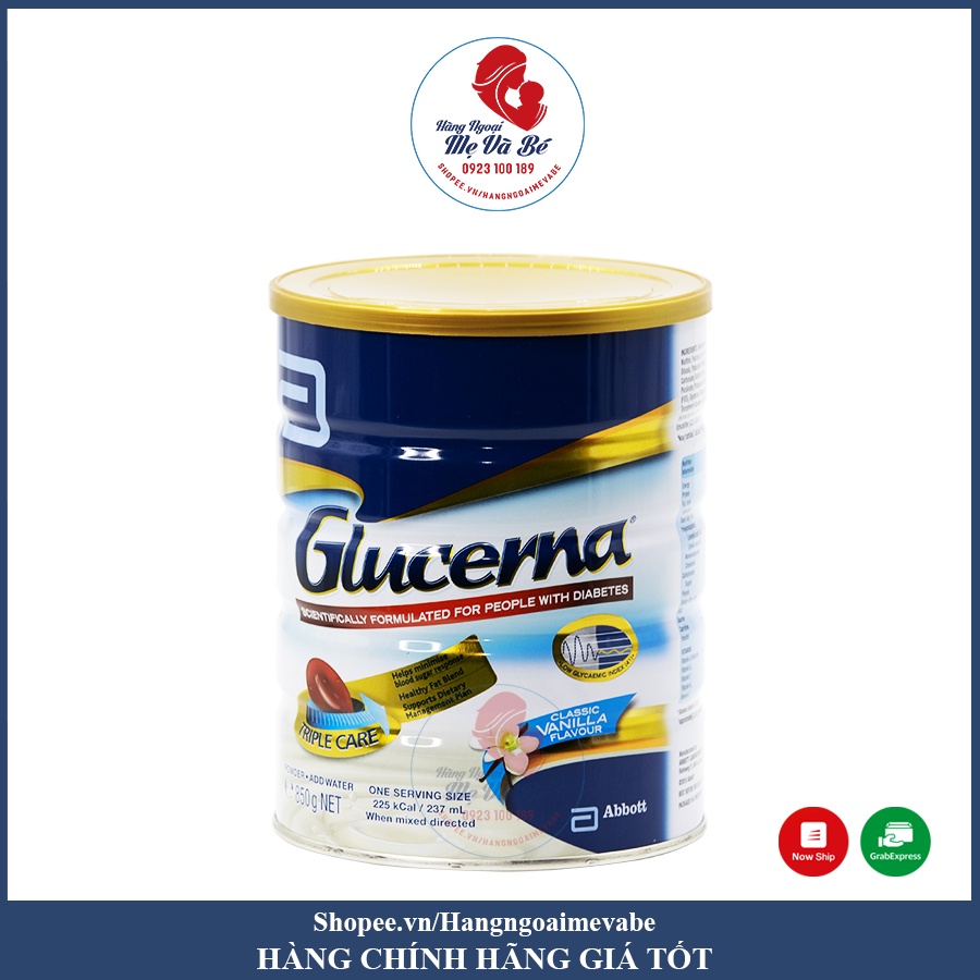  Sữa Glucerna Úc dành cho người tiểu đường 850 Gram [Date 9/2022]