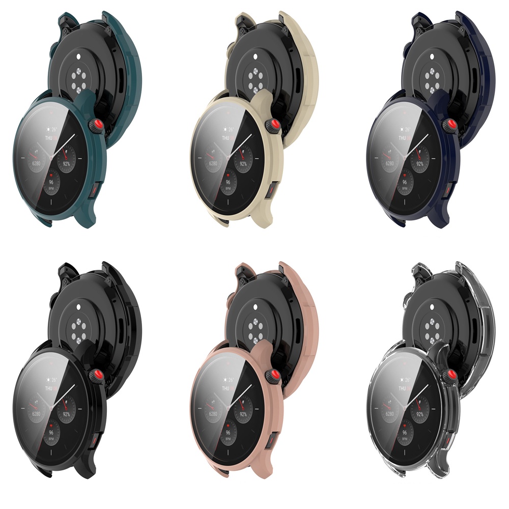 Ốp Bảo Vệ Màn Hình Và Khung Bảo Vệ Bằng PC Mỏng Chất Lượng Cao Cho Huami Amazfit GTR 4 / GTR4 Pro