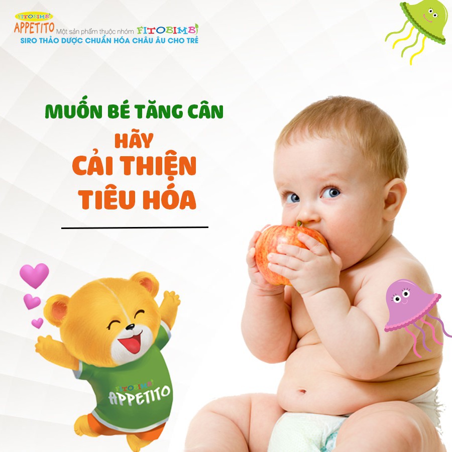 ✔️️️(Tặng quà xinh) Appetito - Thảo dược Châu Âu giúp Bé ăn ngon, hấp thu tốt (Chai 200ml)