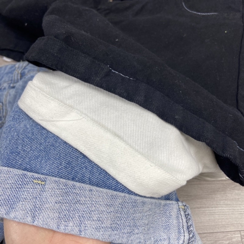 Quần short jean quần bò sooc đùi xắn gấu cạp cao lưng cao gập gấu cá tính