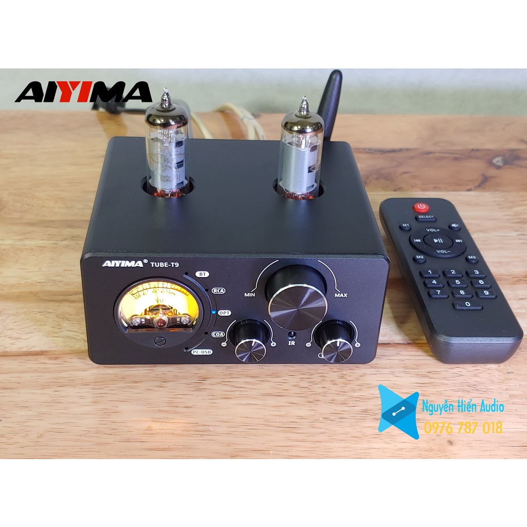 Amply AIYIMA Tube T9 kết hợp giải mã và pre đèn Tặng dây quang choseal 1,5m