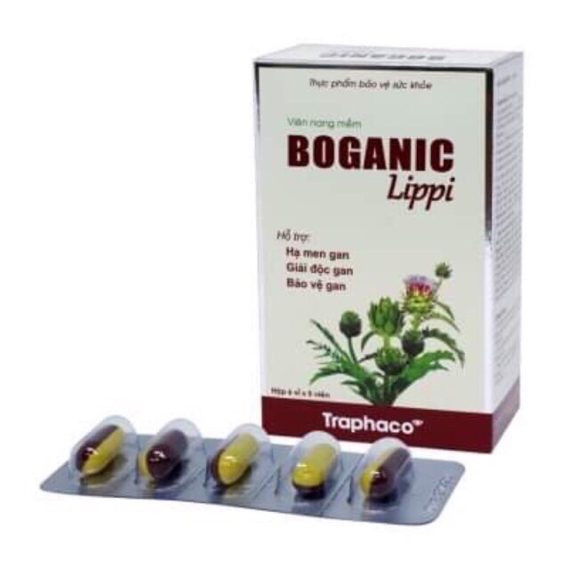 Boganic Lippi (hỗ trợ : hạ men gan ,giải độc gan, bảo vệ gan...)(hàng chính hãng Traphaco )