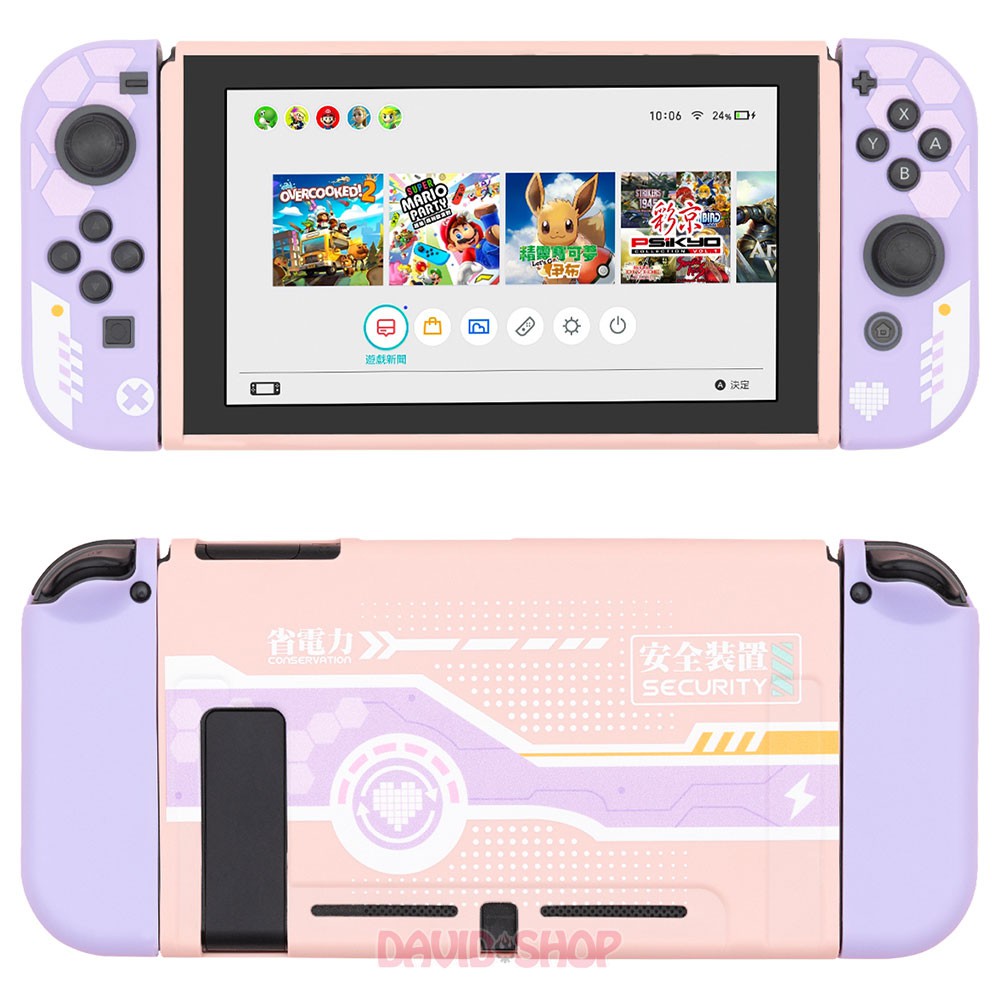 Ốp lưng + case Joy-Con chủ đề Fast Charge Girl nhựa TPU dẻo cao cấp hãng Geekshare cho Nintendo Switch