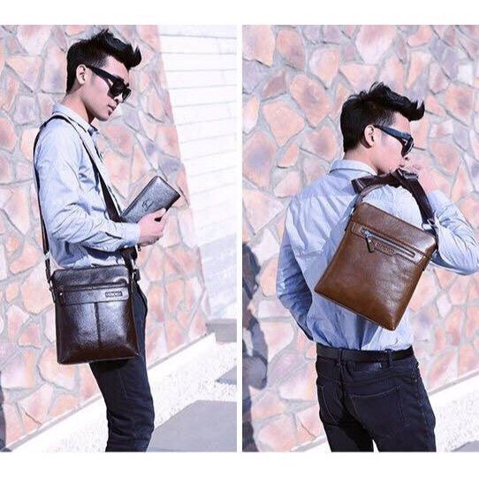 Túi đeo chéo nam thời trang BARNOROO TẶNG VÍ DÀI bảo hành da 12 tháng | BigBuy360 - bigbuy360.vn