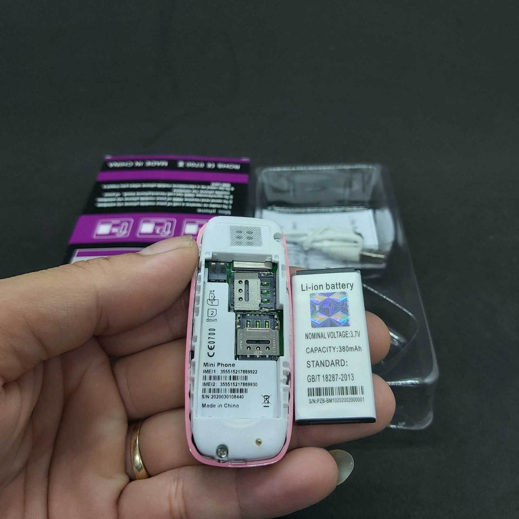 Điện Thoại Siêu nhỏ Mini N3310 màu Hồng Rose (Mã SP: BM10) – nhỏ gọn, âm thanh cực to, kết nối SmartPhone – pin trâu