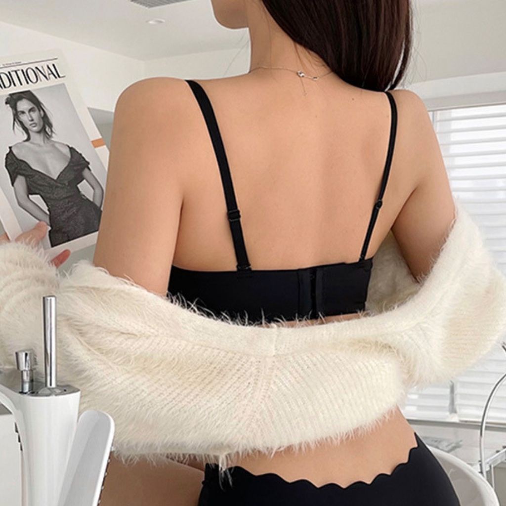 Áo ngực nữ có gọng nâng ngực tạo khe chất thun lạnh cao cấp không dây mặc cúp ngực siêu đẹp quyến rũ DEVARI A360