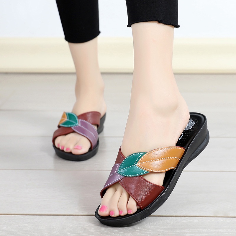 Dép trung niên, dép cho mẹ, HÀNG LẺ SIZE BÁN GIÁ SỐC (3 lá)