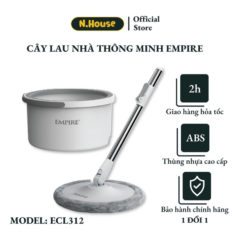Bộ Cây Lau Nhà 2 bông lau , cây lau nhà tách nước bẩn thông minh số 1