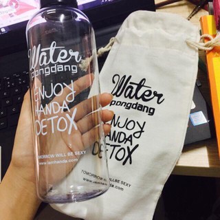 BÌNH NƯỚC DETOX 1 LÍT NHỰA KÈM TÚI ĐỰNG