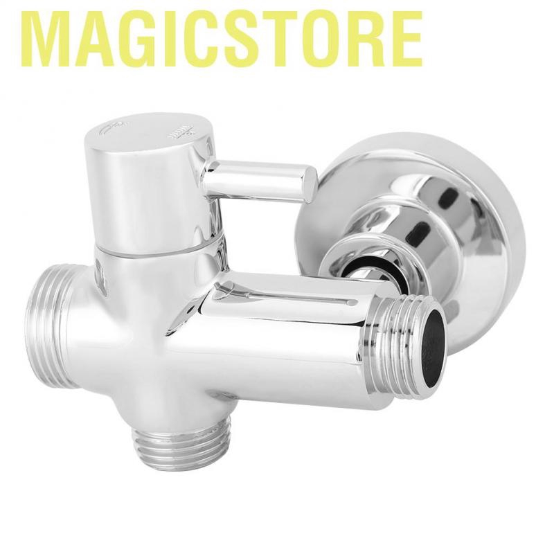 Magicstore Shower diverter valve  G1 / 2 &quot; wall mounting round copper bath brass shower adapter with base accessories