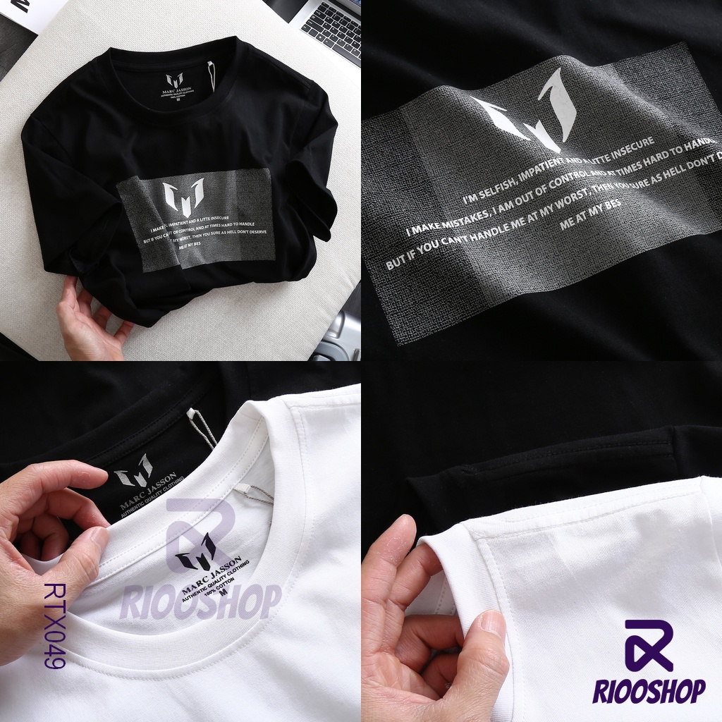Áo thun nam ngắn tay cổ tròn in đơn giản mar RTX049 - áo phông nam cotton Riooshop