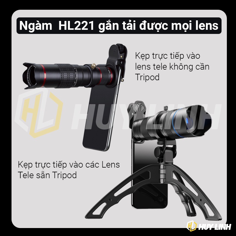 Ngàm kẹp lens, ống kính cho điện thoại Apexel 17mm