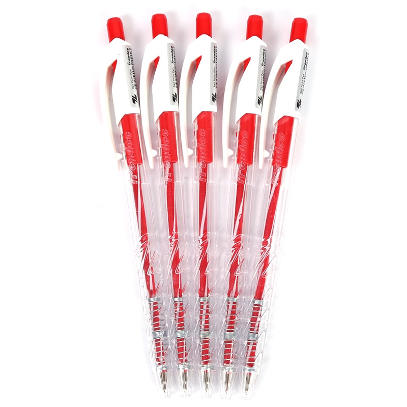 Vỉ 5 Bút Bi 0.5 mm Treeden - Thiên Long TL-079 - Mực Đỏ