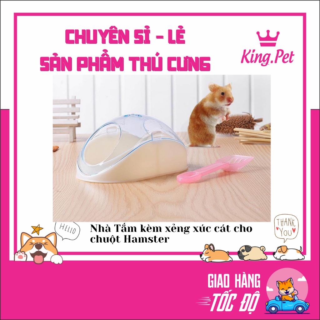 Nhà Vệ Sinh Tắm kèm xẻng xúc cát cho chuột Hamster