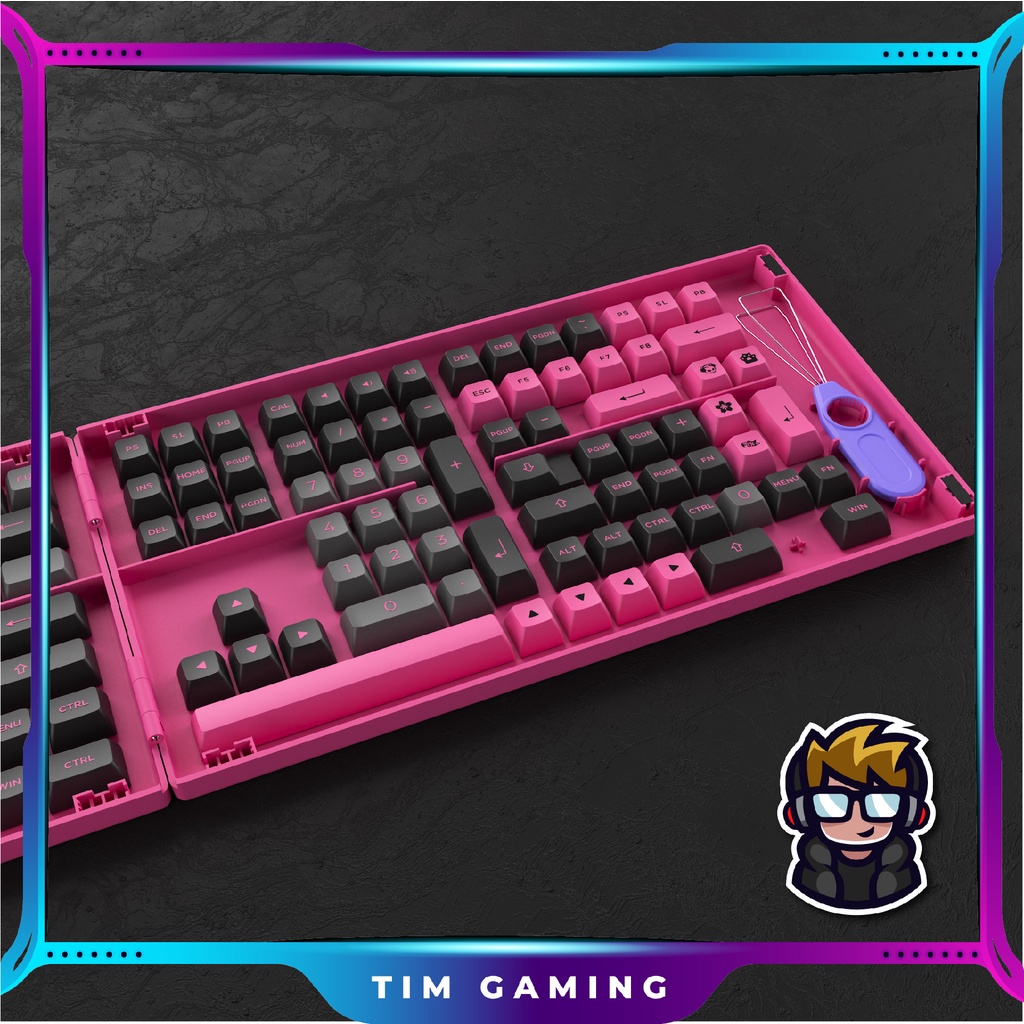 Bộ Keycap bàn phím cơ Akko – Black & Rose