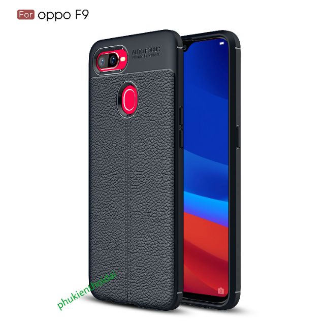 Ốp lưng Oppo F9 FREESHIP Từ 50k chống sốc vân da hiệu Auto Focus siêu bền