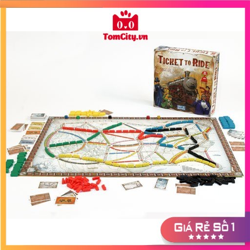 Đồ Chơi Board Game Ticket To Ride US Bản Đồ Nước Mỹ Tiếng Anh Chuẩn Quốc Tế