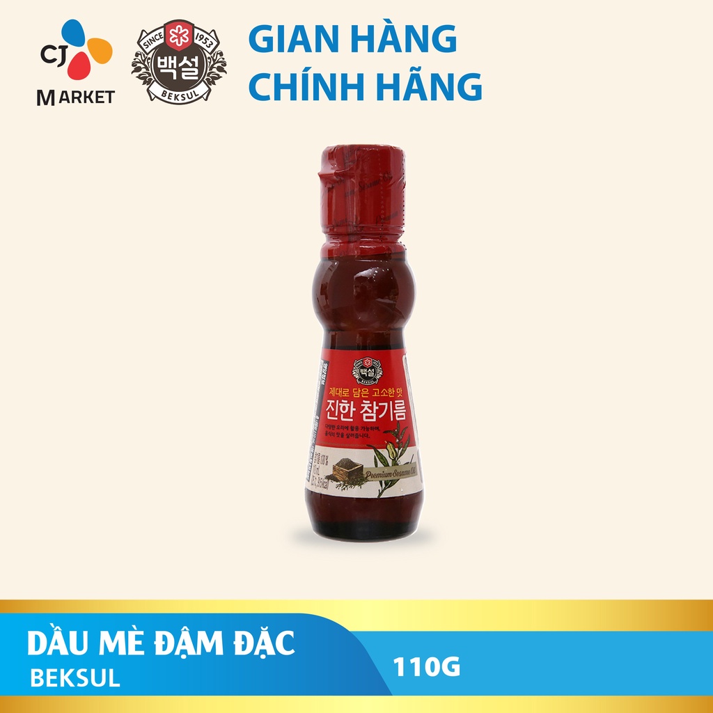 [Chỉ giao HCM] Dầu mè đậm đặc CJ Beksul 110ml - Nhập khẩu từ Hàn Quốc