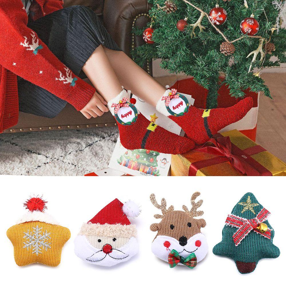 JANE Kẹp Tóc Hình Ông Già Noel Tuần Lộc Hoạt Hình Dễ Thương DIY