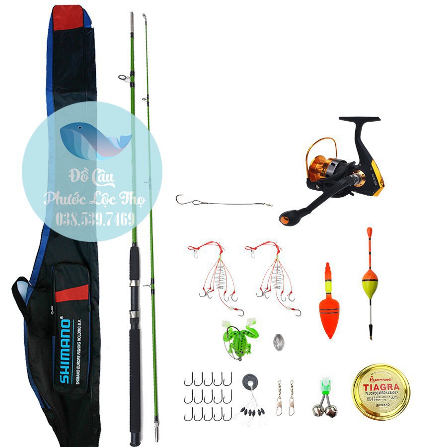 Cần câu cá ❤️FREE SHIP❤️ BỘ CẦN 2 KHÚC ĐẶC SHIMANO 1m65 - 1m8 - 2m1 - 2m4 - 2m7 ,đảm bảo rẻ nhất