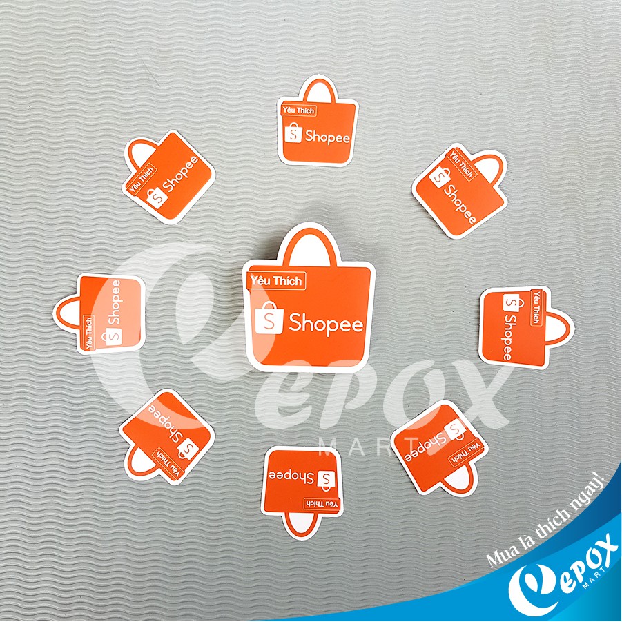 [RẺ VÔ ĐỊCH] Sticker Shop Yêu Thích Shopee  - Set 100 tờ