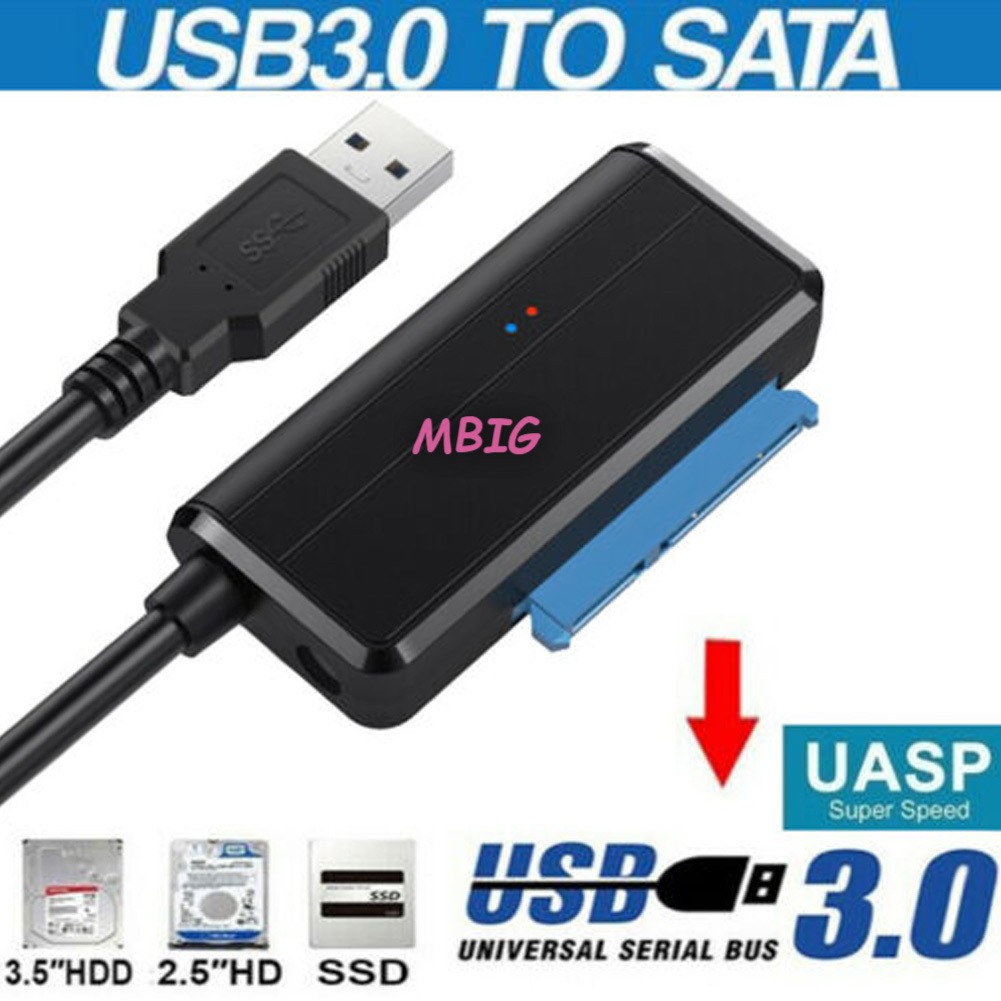 MG SATA to USB Cable 3.0 2.5/3.5 inches HDD SSD Hard Drive Converter Portable Line Adapter @vn | WebRaoVat - webraovat.net.vn