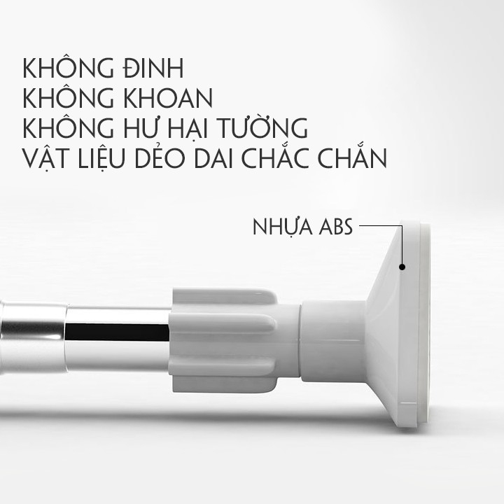 Thanh treo rèm INOX CAO CẤP không cần khoan tường 💥PAULO STORE💥