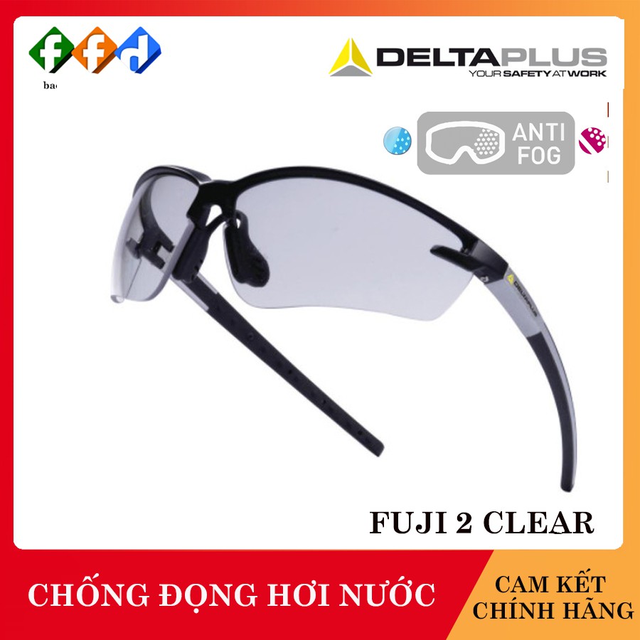 Kính bảo hộ Deltaplus Fuji2 Clear,Mắt kính chống bụi,chống tia UV,chắn gió,chống trầy xước,đọng sương,lao động,đi xe máy