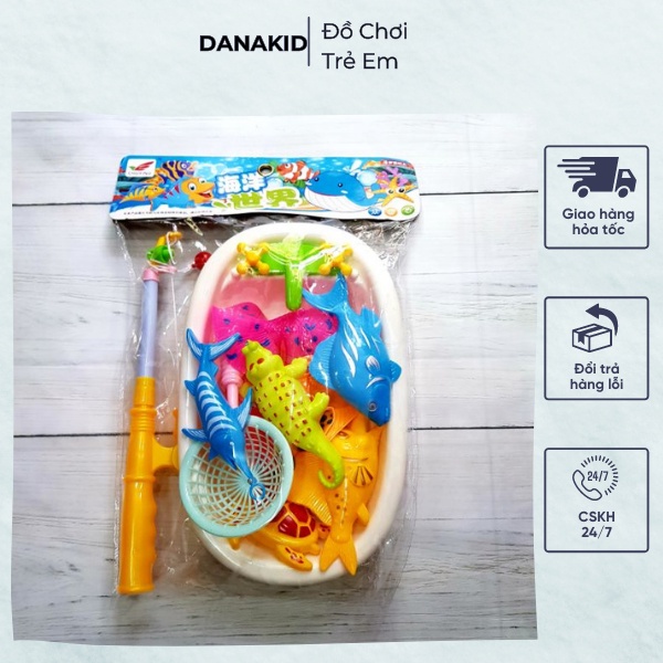 Bộ Đồ Chơi Trẻ Em - Bộ Đồ Chơi Câu Cá Nam Châm Cần Rút Cỡ Lớn SP14