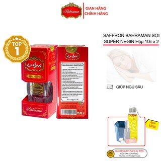  [Chính hãng] Saffron Bahraman nhụy hoa nghệ tây 2 Hộp 1gram Super Negin