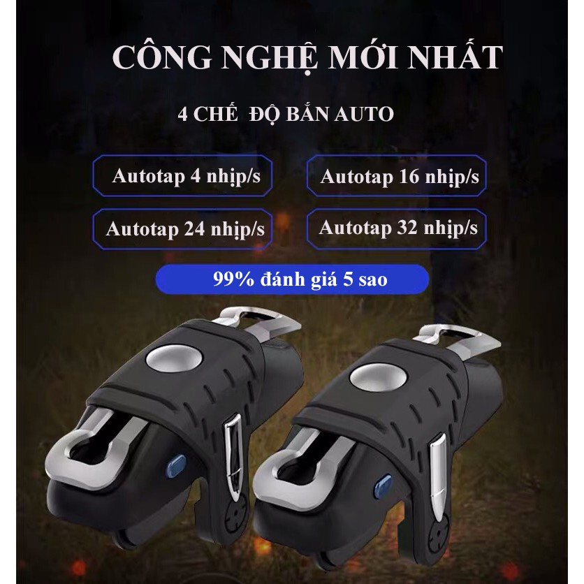 NÚT Autotap X9 32 nhịp trên 1s , nút chơi PUBG hỗ trợ chơi game ROS, Free Fire, ..gắn điện thoại tiện lợi