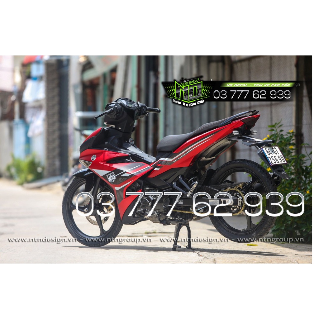 [Có bảo hành] [Ảnh thật] [FreeShip] TEM Y15 ZR 2022 mới nhất cho Exciter 150 ĐỎ NHÁM - Tem Decal Rời - CHUẨN FORM