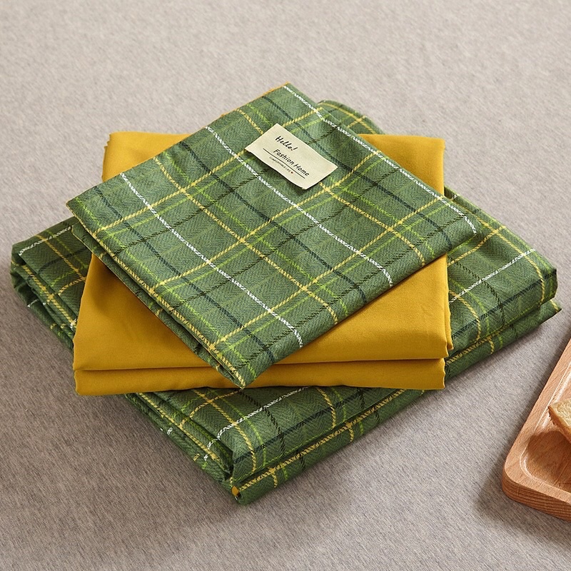 Bộ chăn ga cotton Tici Kẻ Sọc Boss Decor Caro cao cấp nhập khẩu Hàn Quốc đủ size đủ màu